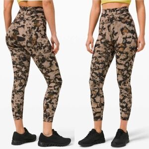 RARE Lululemon Size 2 W 2 side pockets & back pocket Dispersed Light Raw Linen